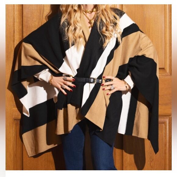 Parrish LA Stevie poncho $148 value Rachel Zoe Curateur Box of Style Fall - Picture 1 of 5